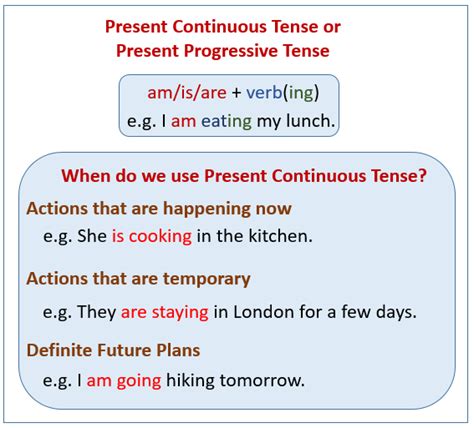 Present Continuous Ten (video lessons, examples, explanations)