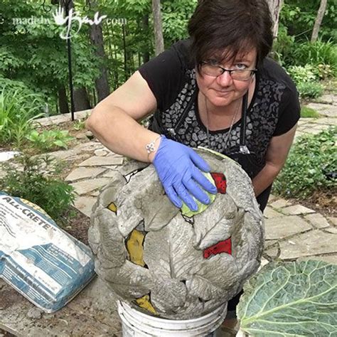 DIY Gigantic Concrete Leaf Orb | Garden spheres, Concrete leaves ...