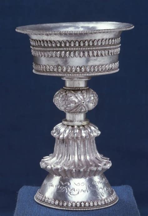 Tibetan Buddhist Silver Butter Lamp, 19th Century, Tibet | Tibet art, Buddhist art, Lamp