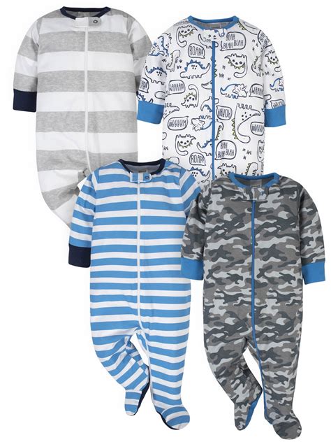 Onesies Brand - Onesies® Brand Newborn Baby Boys Sleep 'N Play Footed Pajamas, 4-Pack (NB-9M ...