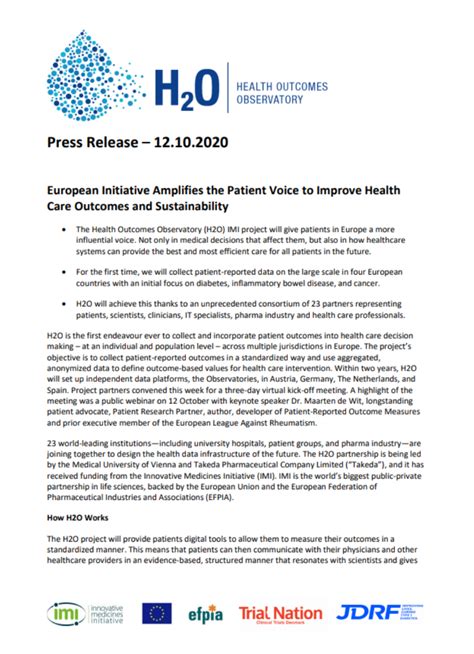 Press Releases & Announcements - Health Outcomes Observatory