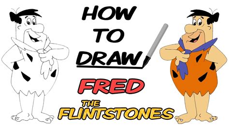 How To Draw Fred Flintstone - The Flintstones - Cartoons | Speed Drawing - YouTube