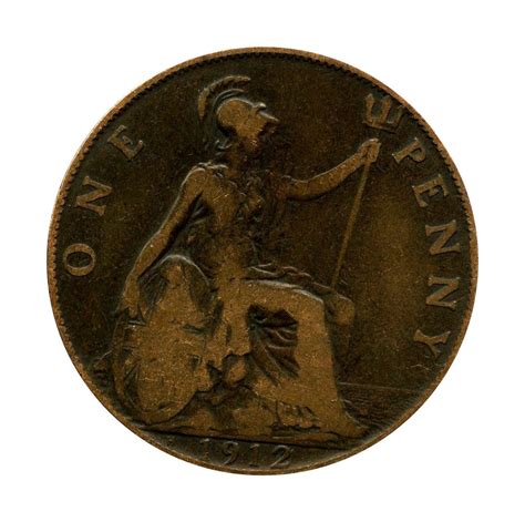 1912 One Penny Coin Great Britain From King George V , Perfect for ...