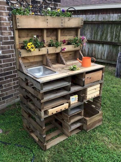 60 Awesome DIY Pallet Garden Bench and Storage Design Ideas (10) | Paletten garten, Europaletten ...