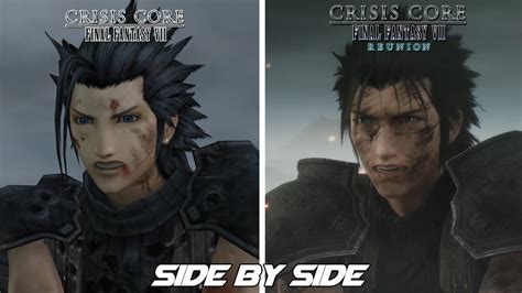 Crisis Core Final Fantasy VII Reunion - Zack Ending Comparison - Original vs Reunion - Side by ...