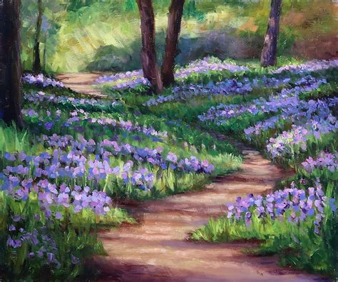 Original Impressionistic Oil painting of a British Bluebell woods by ...