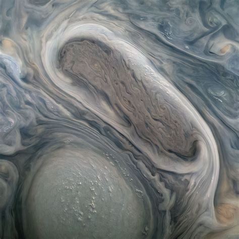 STORMS OF JUPITER - This image shows two of Jupiter's large rotating ...