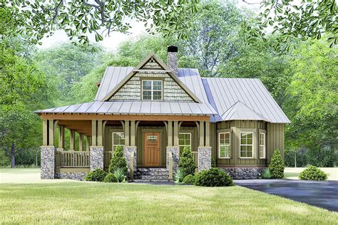 Rustic Cottage House Plan with Wraparound Porch - 70630MK | Architectural Designs - House Plans