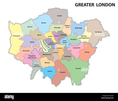 Map of london boroughs hi-res stock photography and images - Alamy