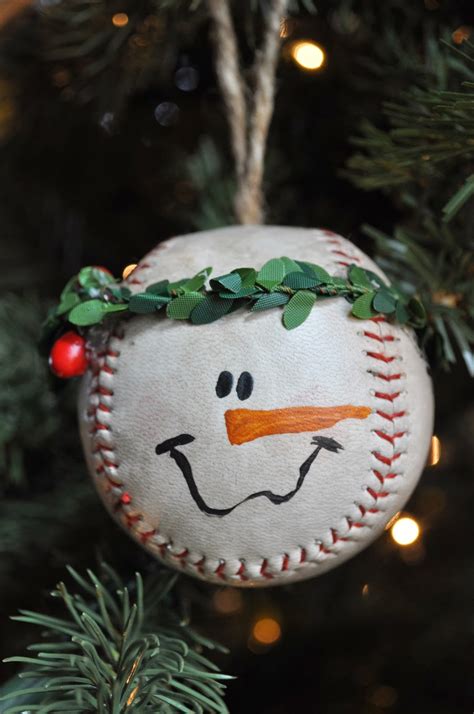 Grassy Branch Farm: Baseball Snowman Ornament