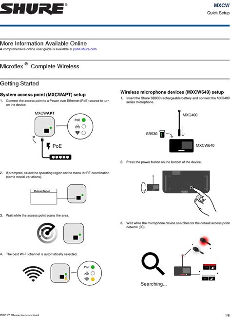 SHURE MXCW CONFERENCE SYSTEM QUICK SETUP MANUAL | ManualsLib