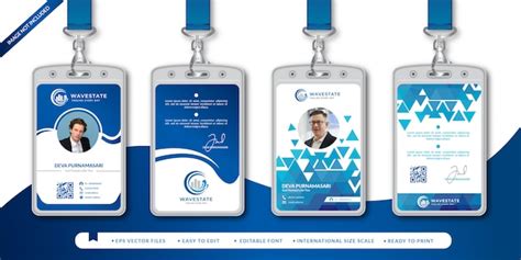 Premium Vector | Corporate id card design template