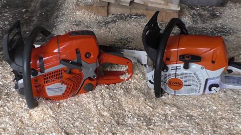 Husqvarna 572 vs Stihl 462 - 28" bar - YouTube