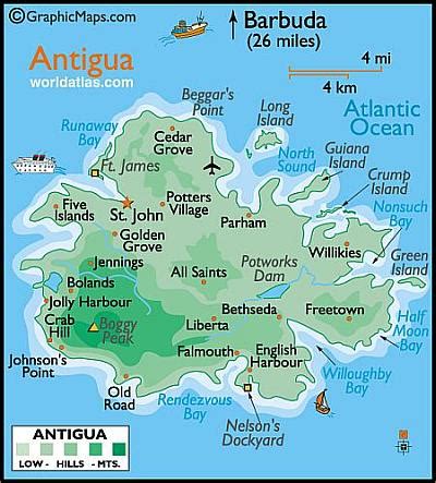 Antigua Map - Plan Your Caribbean Island Vacation! ISatellite Map