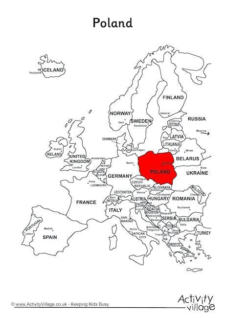 Poland On Map Of Europe