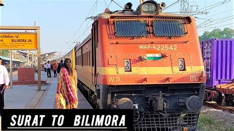 Railfanning At Bilimora railway station||Surat Mumbai Section 130kmph ...