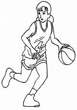 Basketball Player Coloring Sheet sketch template