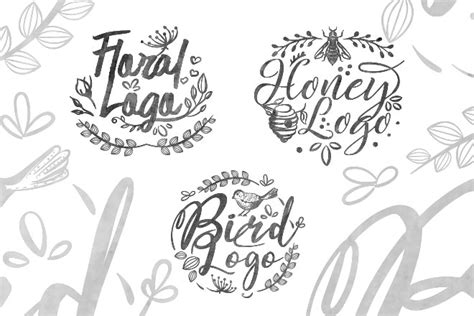 Free Floral Logo Set – Free PSD Templates