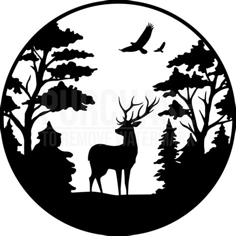 Deer Head Silhouette, Forest Silhouette, Image Svg, Friends Font, Tinta ...