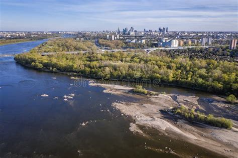 Vistula River in Poland stock image. Image of flats - 186543823