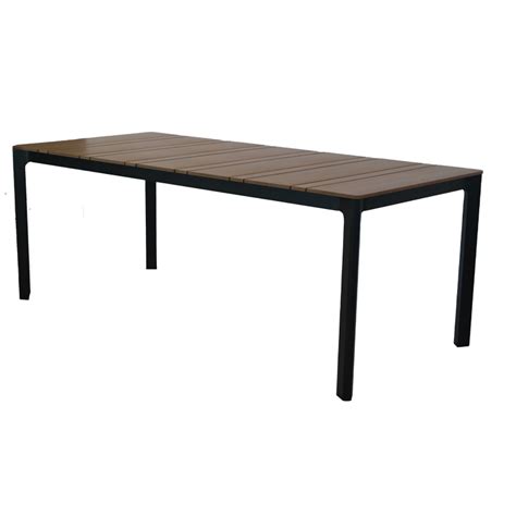 Sundby Patio Table Aluminium Polywood Top