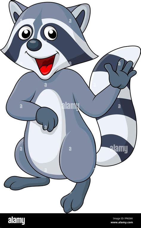 Raccoon cartoon waving Stock Vector Image & Art - Alamy