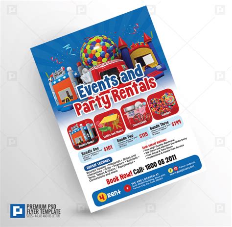 Party and Events Rentals Flyer - PSDPixel