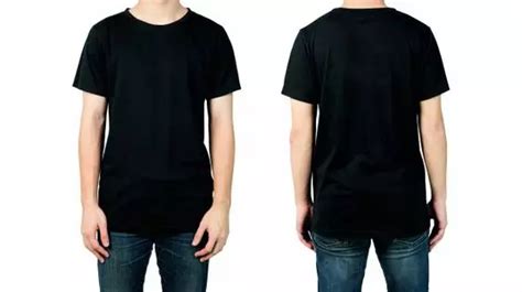 Kaos Polos Item Depan Belakang | Sablonbeda Kreatif