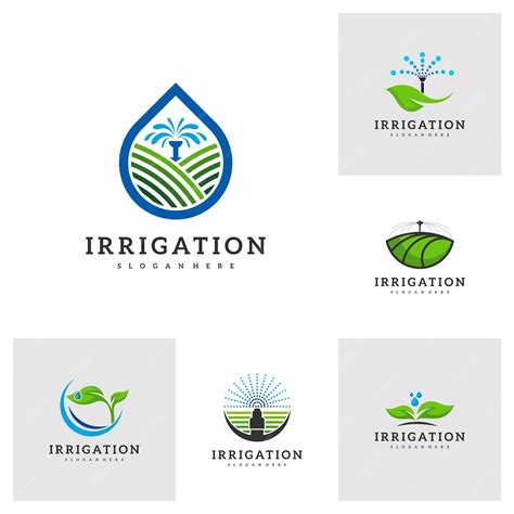 Premium Vector | Set of irrigation logo design vector icon symbol template illustration