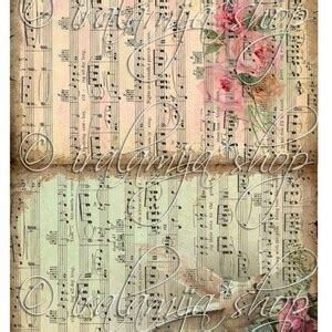 BIG SHEET Music Collage Digital Images printable Download - Etsy