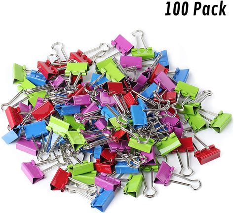 Mr. Pen- Binder Clips, Small Binder Clips, Pack of 100 Clips, Binder Clips Small, Paper Clips ...