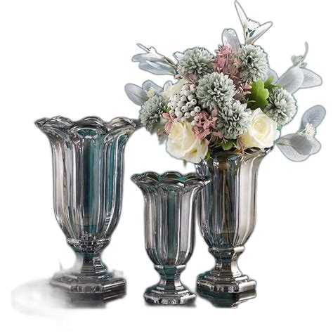 Scandinavian Light Luxury Eight-Petal Wind Lamp Glass Vase Living Room Flower Arrangement Senior ...