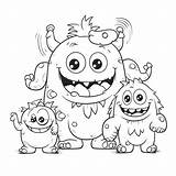 Monster Cartoon Coloring Pages sketch template