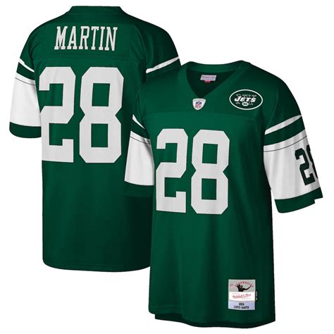 Men's New York Jets Curtis Martin Mitchell & Ness Green Retired Player Legacy Replica Jersey