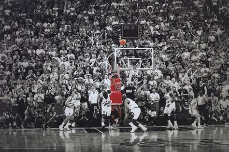 Michael Jordan Title Winning Last Shot Poster | Michael jordan basketball, Jordan poster ...