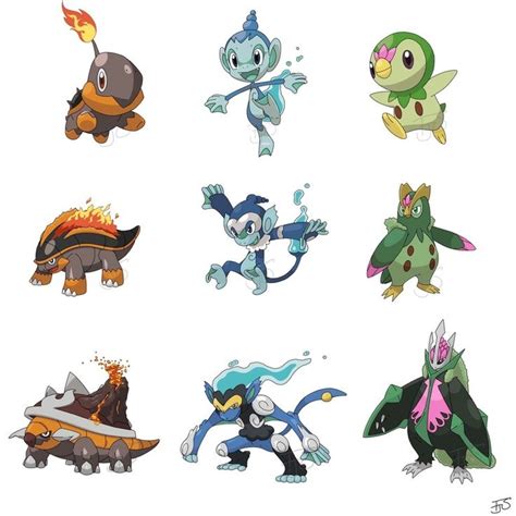 Type swapped gen 4! Starter Pokemon! : pokemon | Pokemon breeds ...