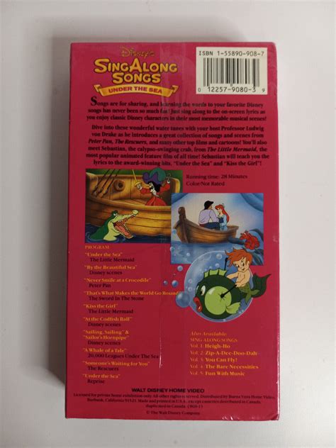 Walt Disney's Sing Along Songs - Under the Sea - Volume 6 (VHS) SEALED 12257908039 | eBay