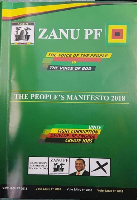 ZANU PF 2018 Elections Manifesto | PDF | Free Download