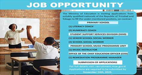 Vacancy – Ministry of Education