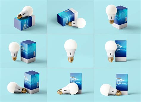 8 Free LED Light Bulb & Box Mockup PSD Files - Good Mockups