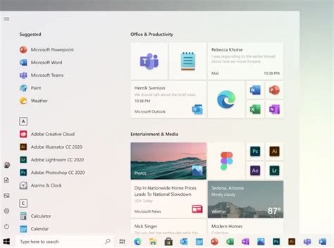 Here's the New Windows 10 Start Menu That Microsoft Is Exploring [Clip]