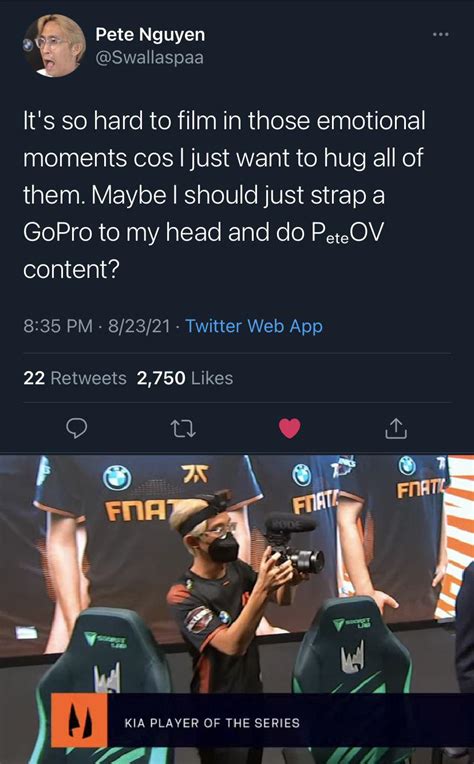 We love you Pete! : r/fnatic