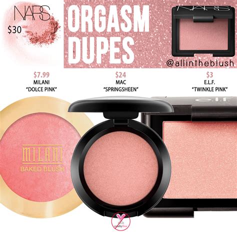 NARS Cosmetics Orgasm Blush Dupes - All In The Blush