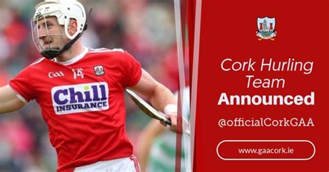 Cork Senior Hurling Team announced. – Cork GAA