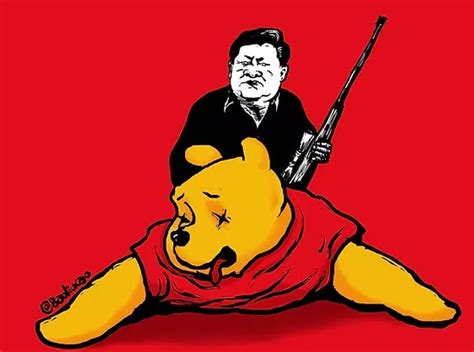 Dissent cartoonist's Winni the Pooh and Xi Jinping's artwork is back amid conflict with Taiwan