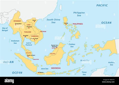 Asean Map, Free Vector | Asean map illustration, More images for asean ...