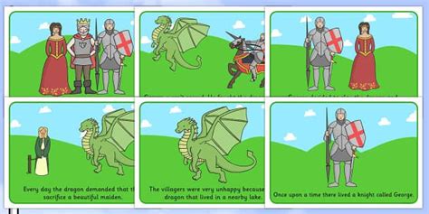 St George And The Dragon Story Sequencing | Saint george and the dragon, St. george, Story ...