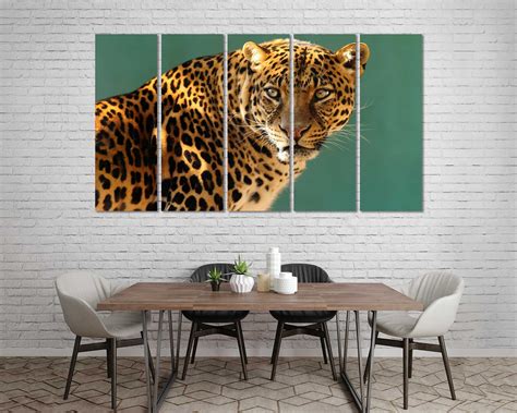 Jaguar Beautiful Decor For Interior Big Wild Cat Painting Art | Etsy