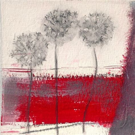 Original Abstract Painting Grey Red Art for Home by LisbonStore, $30.00 | Schilder