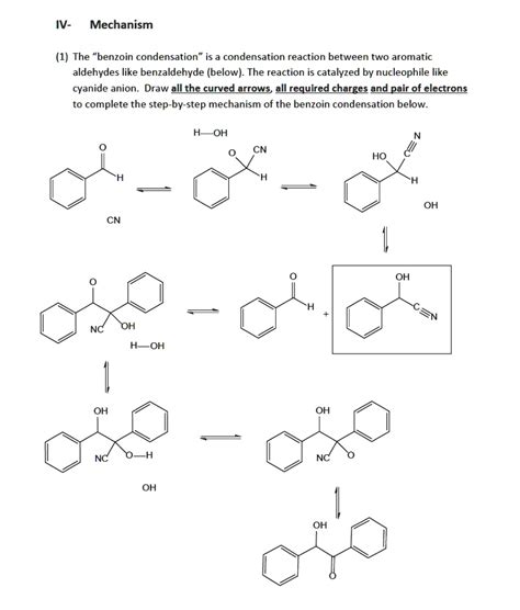 SOLVED: IV- Mechanism (1) The "benzoin condensation" is a condensation reaction between two ...